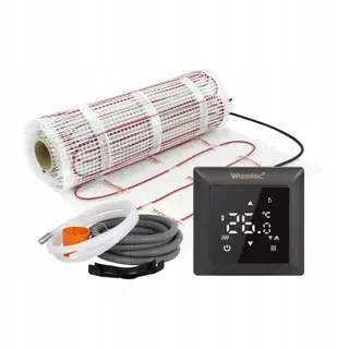 Sada elektrického podlahového vykurovania Warmtec DS2-50/WRT31W čierna 5m² (170 W/m²)